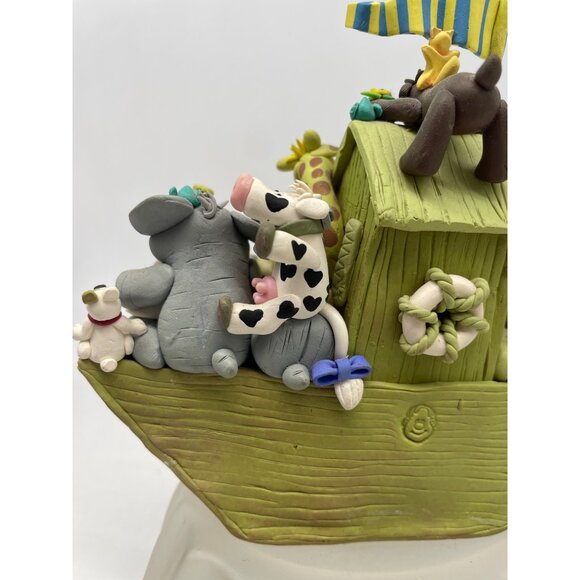 1999 Elayne Watrus Noah’s Ark Clay Sculpture Original Box - Picture 7 of 15